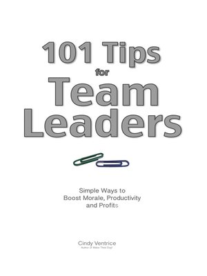 cover image of 101 Tips for Team Leaders